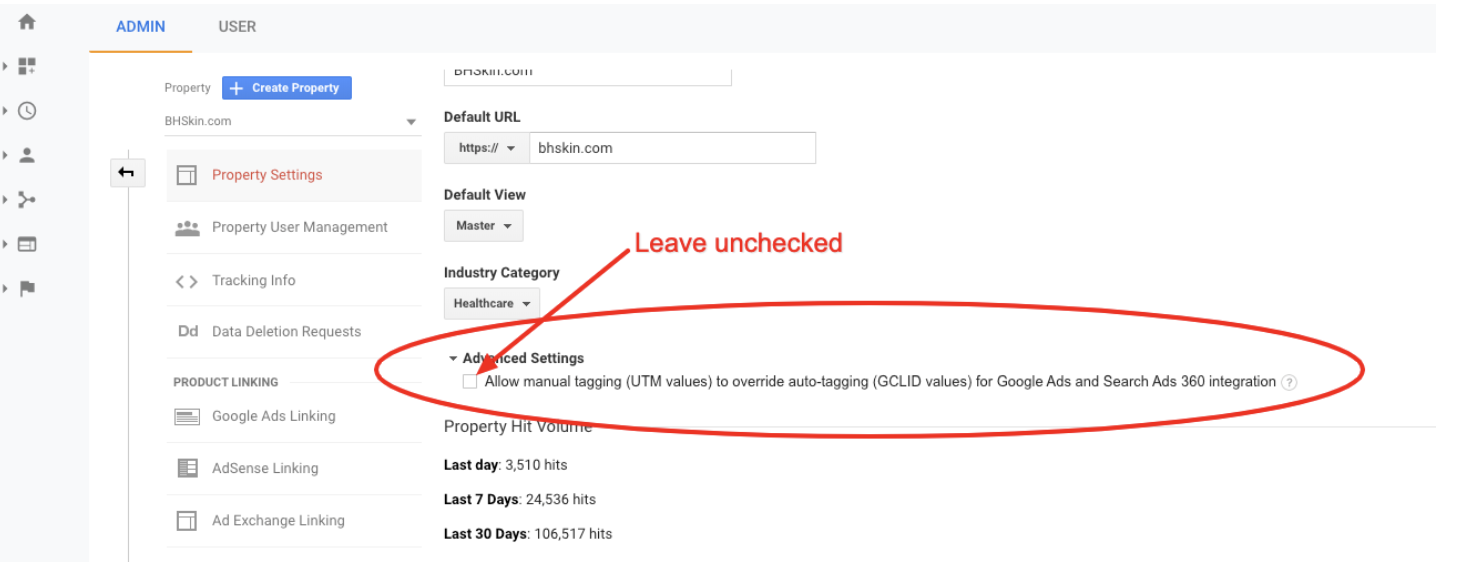 do not allow UTM tags to override gclid tags