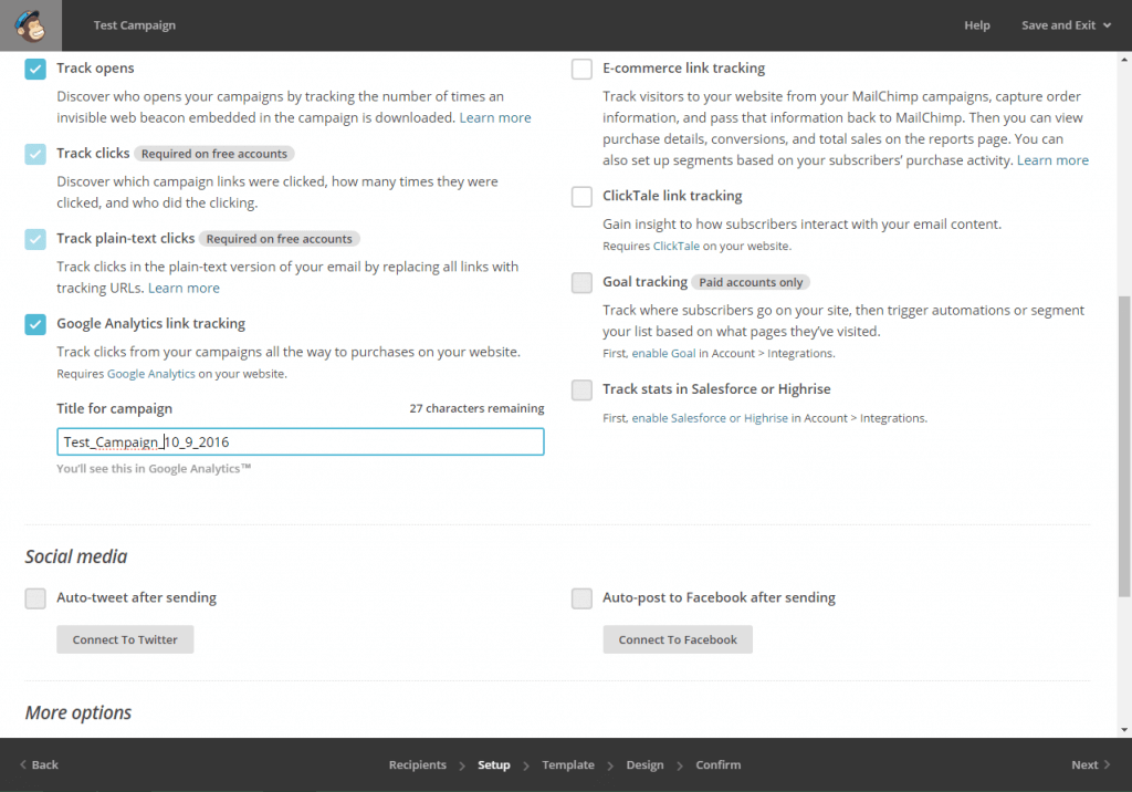 Google Analytics link tracking