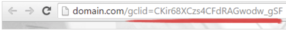 gclid tag examples in a URL